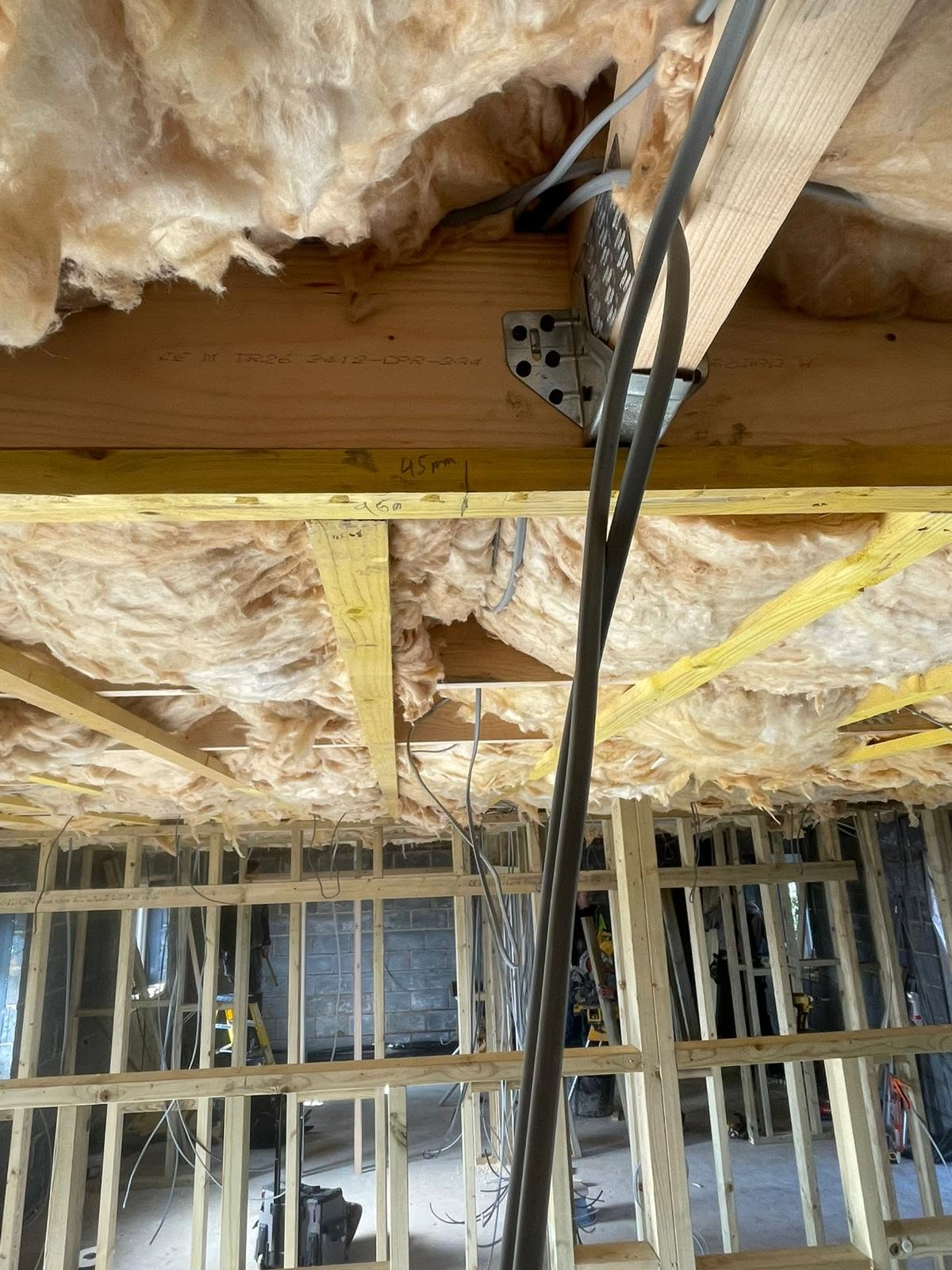 Electrical first fix during refurbishment